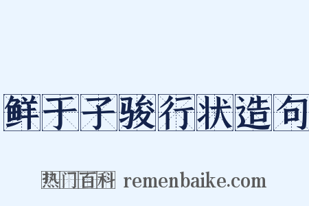 鲜于子骏行状造句是什么意思的图片